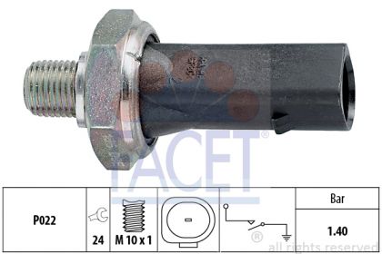 FACET Öldruckschalter Öldrucksensor Sensor Schalter Öldruck 0,5 bar