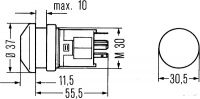 6HD 002 535-031 Warnblinkschalter - Zugbetätigung - 12V - Einbau