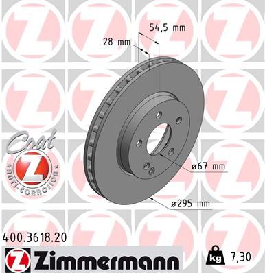 2x Bremsscheibe für Bremsanlage Vorderachse ATE 24.0128-0176.1