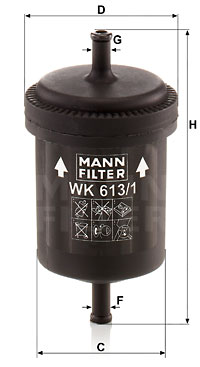 1 Kraftstofffilter MANN-FILTER WK 6031 passend für CITROËN FIAT OPEL PEUGEOT